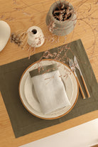 Km Home Collection-2'li Set Yeşil Keten Amerikan Servis-Sunum Aksesuarları-2-roqelvaxirum.shop