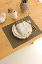 Km Home Collection-2'li Set Yeşil Keten Amerikan Servis-Sunum Aksesuarları-4-roqelvaxirum.shop