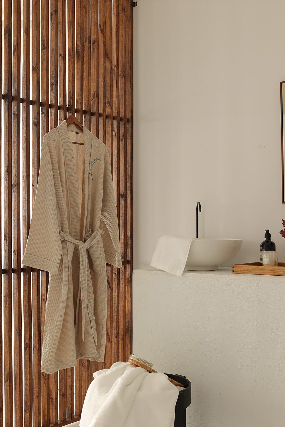 Km Home Collection-Lavanta Waffle Bornoz-Bornoz-4-roqelvaxirum.shop
