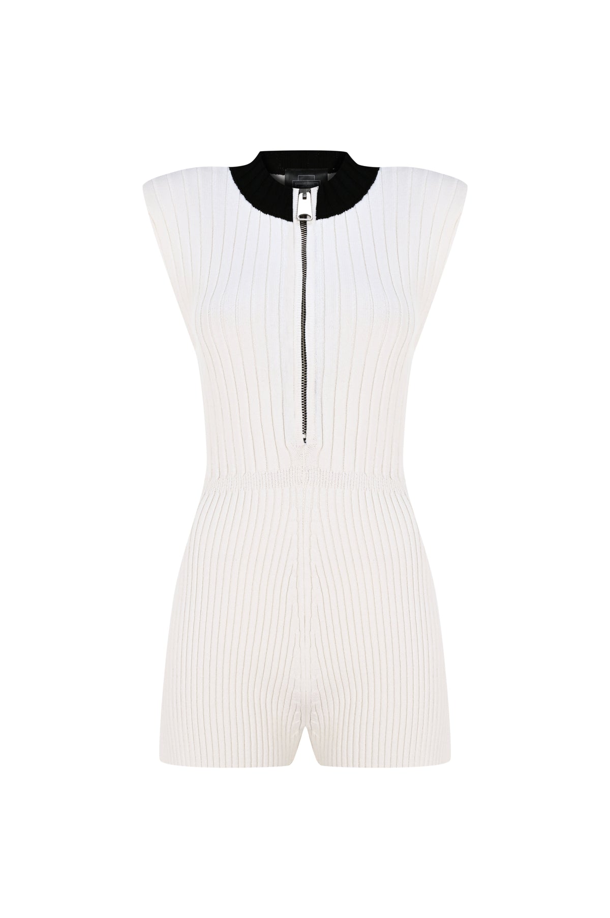 Kntlgy-Beyaz Fitilli Mini Triko Tulum-Tulum-1-roqelvaxirum.shop