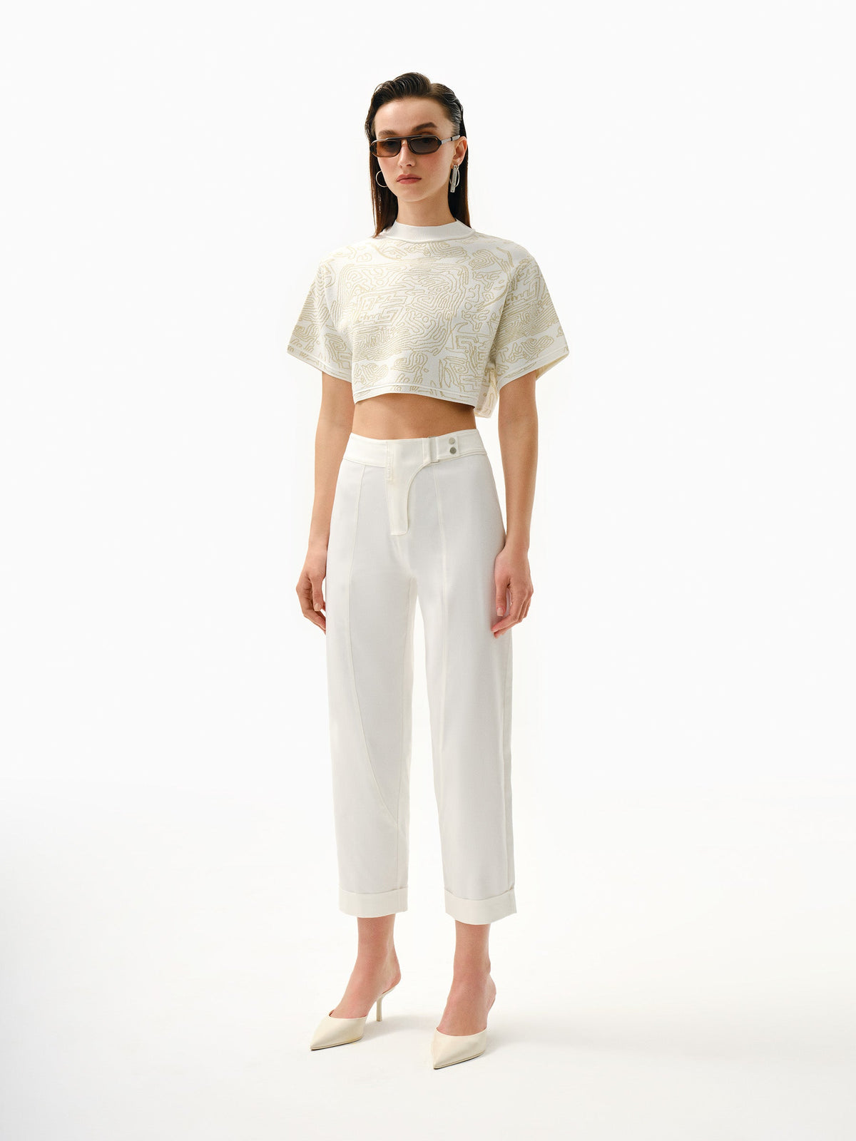 Kntlgy-Beyaz Havuç Paça Pantolon-Kumaş Pantolon-3-roqelvaxirum.shop