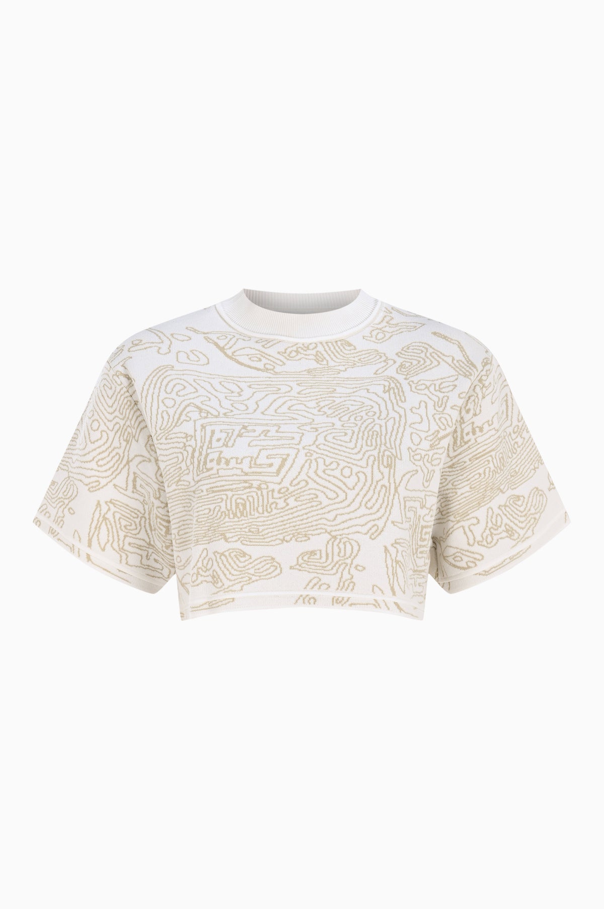Kntlgy-Fingerprint Jakarlı Crop Top-Top-2-roqelvaxirum.shop