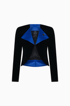 Kntlgy-Kadife Crop Blazer-Ceket-1-roqelvaxirum.shop