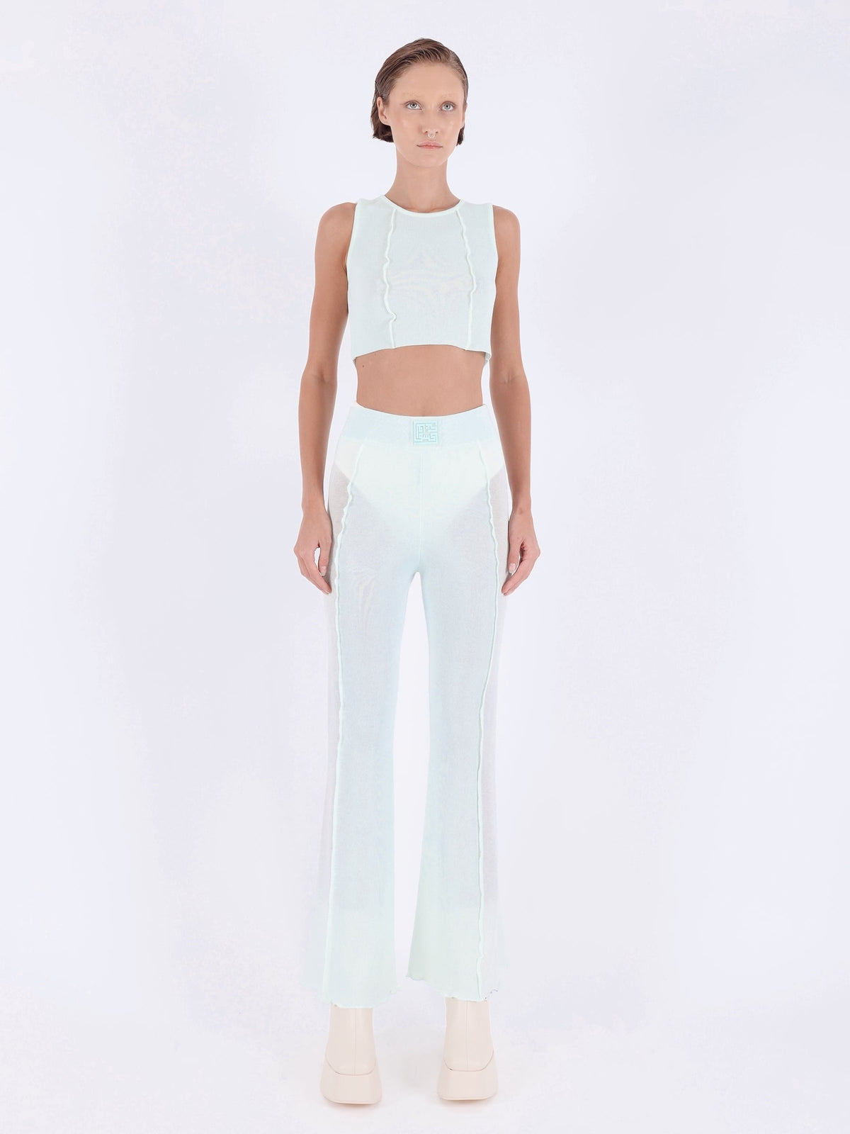 Kntlgy-Mint Triko Crop Top-Crop Top-3-roqelvaxirum.shop