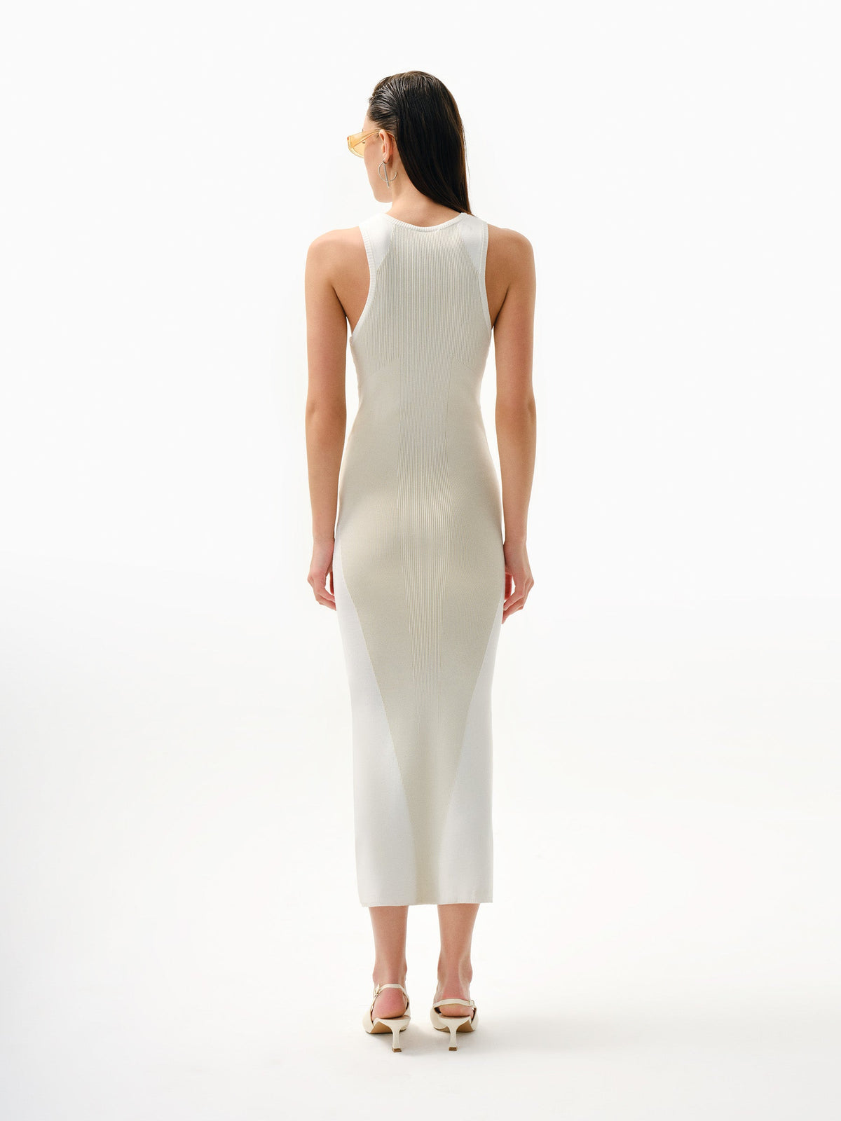 Kntlgy-Waterfall Fitilli Bej Midi Elbise-Elbise-4-roqelvaxirum.shop
