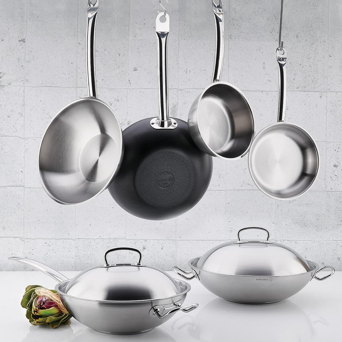 Korkmaz A2837 Proline Nero Wok Tava 30x8,6 Cm
