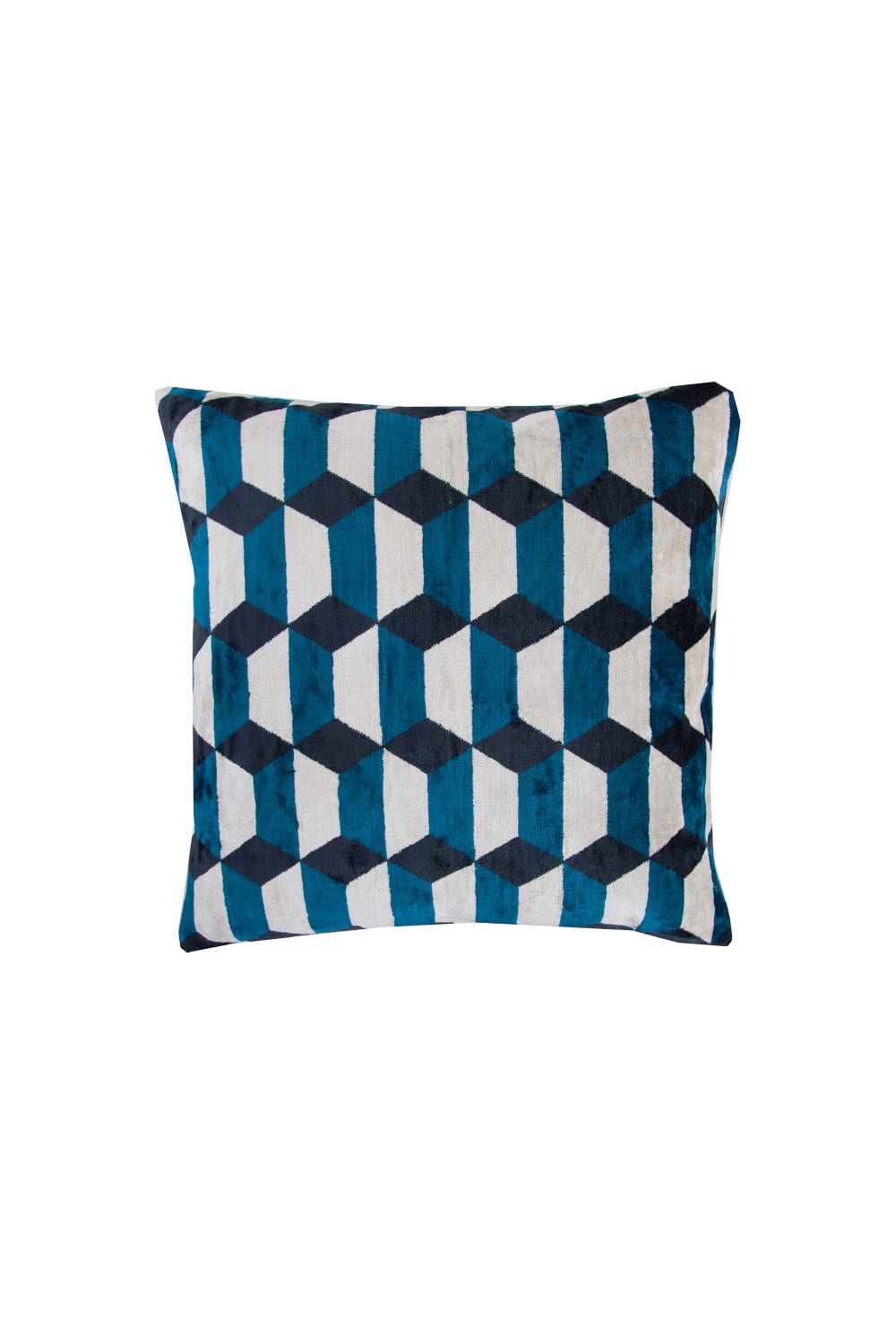 La Casa Antica-İpek Kadife İkat Yastık Kılıfı (50x50cm)-Yastık Kılıfı-1-roqelvaxirum.shop