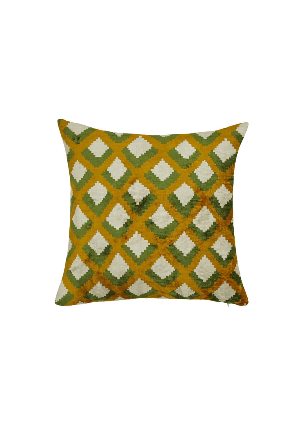 La Casa Antica-İpek Kadife İkat Yastık Kılıfı (50x50cm)-Yastık Kılıfı-1-roqelvaxirum.shop