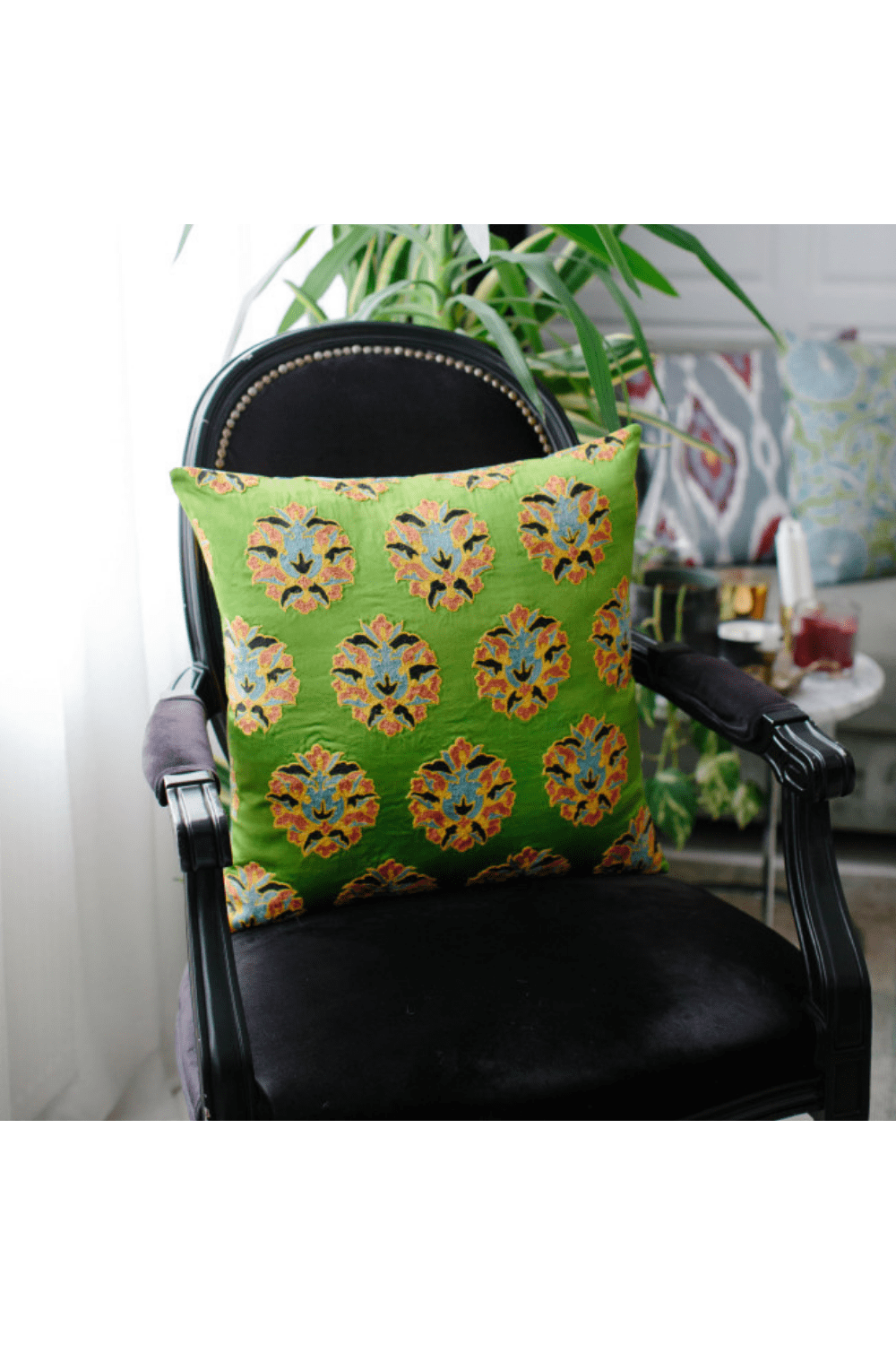 La Casa Antica-Suzani Yastık Kılıfı (50x50cm)-Yastık Kılıfı-1-roqelvaxirum.shop