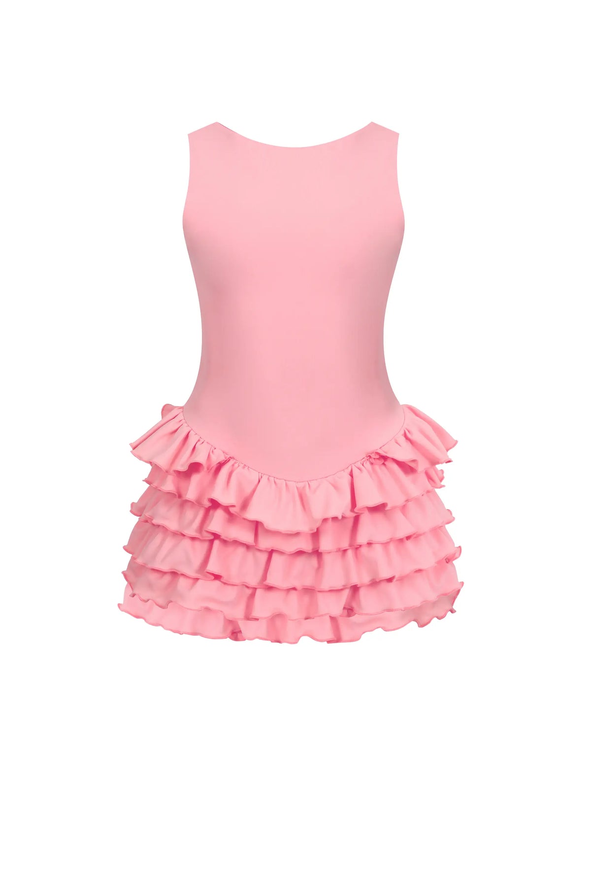Sardinya Halter Yaka Fırfırlı Şortlu Elbise