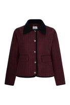 Kapitone Ceket Bordo - 0