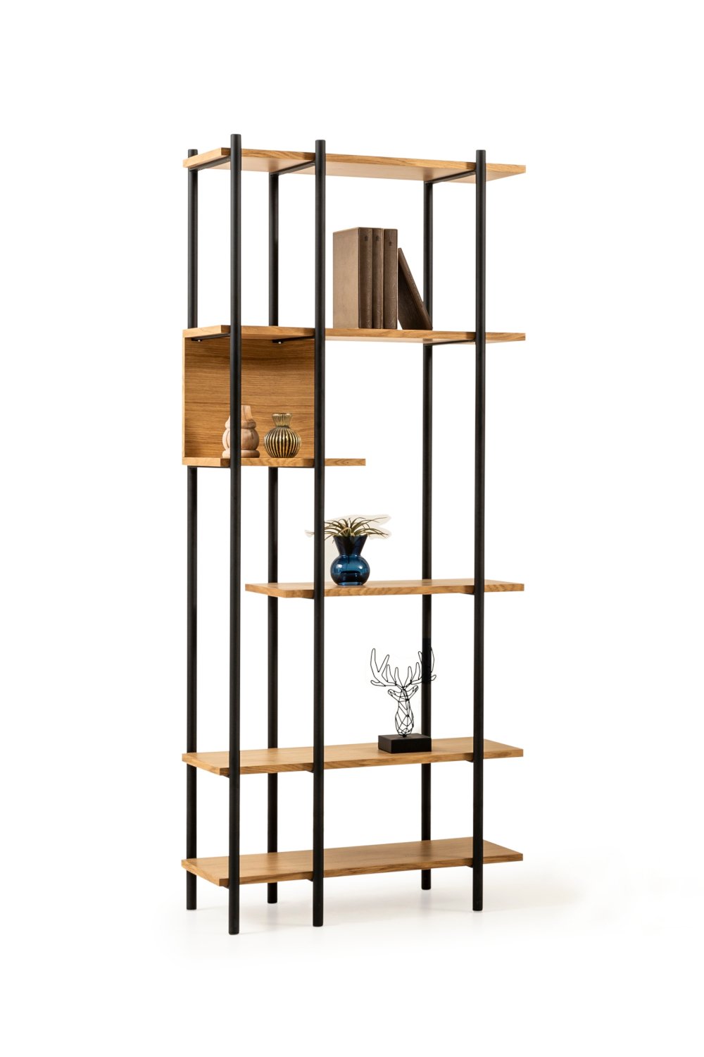 Lagoma-Harmonia Kitaplık Ahşap Raf Metal Çerçeve - 75 Cm-Ayna-2-roqelvaxirum.shop