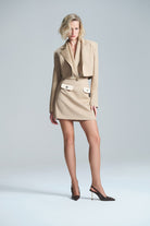 L'atelier Accract-Anne Bej Gabardi̇n Ceket-Ceket-1-roqelvaxirum.shop