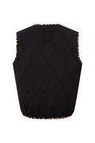 Le-Monade Dreams-Düz Siyah Leopar Biye Detaylı Yelek-Yelek-2-roqelvaxirum.shop