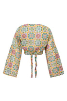 Le-Monade Dreams-Girlfriend Önden Bağlamalı Geometrik Desenli Bluz-Bluz-2-roqelvaxirum.shop