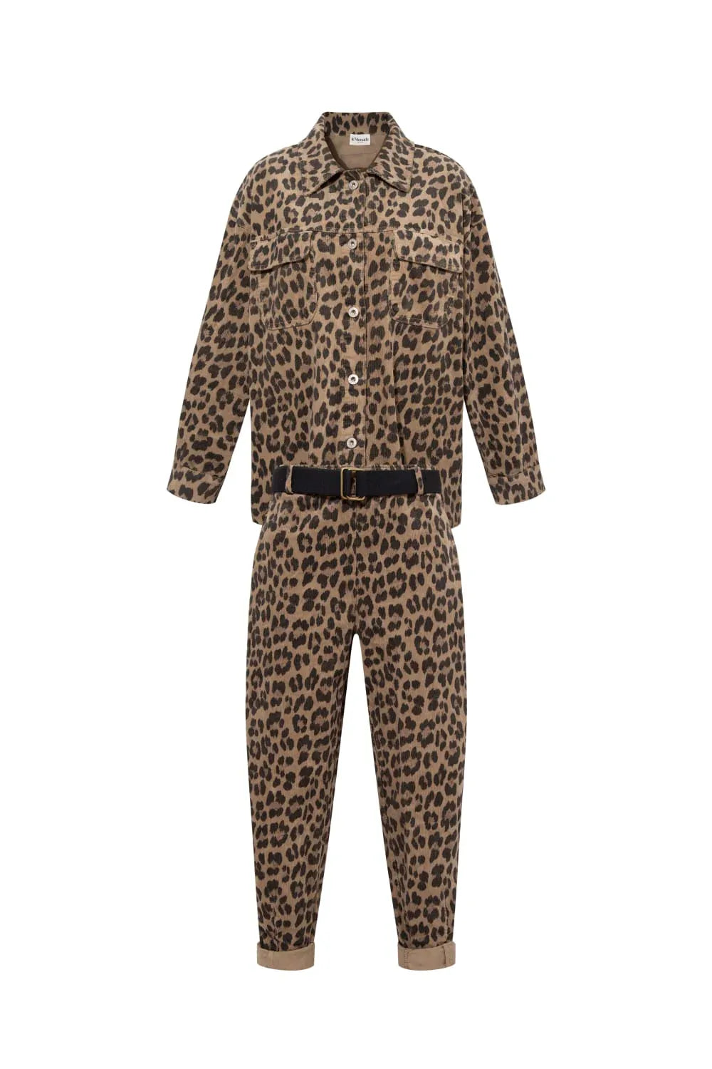 Le-Monade Dreams-Kadife Kahve Leopar Desenli Gömlek-Gömlek-3-roqelvaxirum.shop