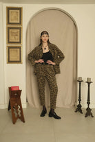 Le-Monade Dreams-Kadife Kahve Leopar Desenli Gömlek-Gömlek-4-roqelvaxirum.shop
