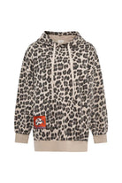 Le-Monade Dreams-Koton Kapüşonlu Bej Leopar Desenli Sweatshirt-Sweatshirts & Hoodies-1-roqelvaxirum.shop