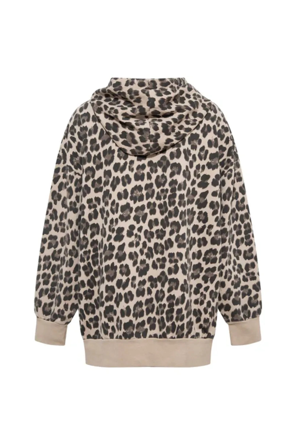 Le-Monade Dreams-Koton Kapüşonlu Bej Leopar Desenli Sweatshirt-Sweatshirts & Hoodies-2-roqelvaxirum.shop