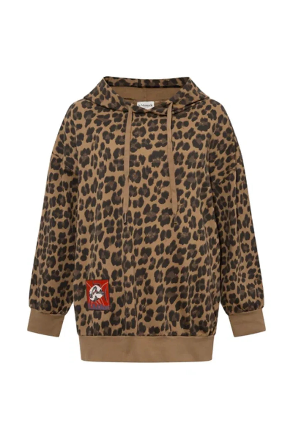 Le-Monade Dreams-Koton Kapüşonlu Kahve Leopar Desenli Sweatshirt-Sweatshirts & Hoodies-1-roqelvaxirum.shop