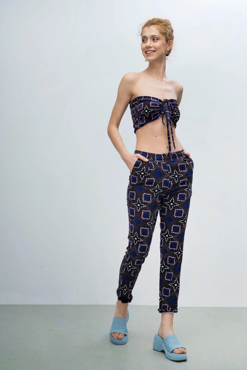Le-Monade Dreams-Old Fashioned Kadife Üst-Bluz-4-roqelvaxirum.shop
