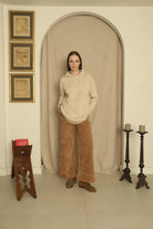 Le-Monade Dreams-Şönil Karamel Kemer Detaylı Pantolon-Pantolon-3-roqelvaxirum.shop