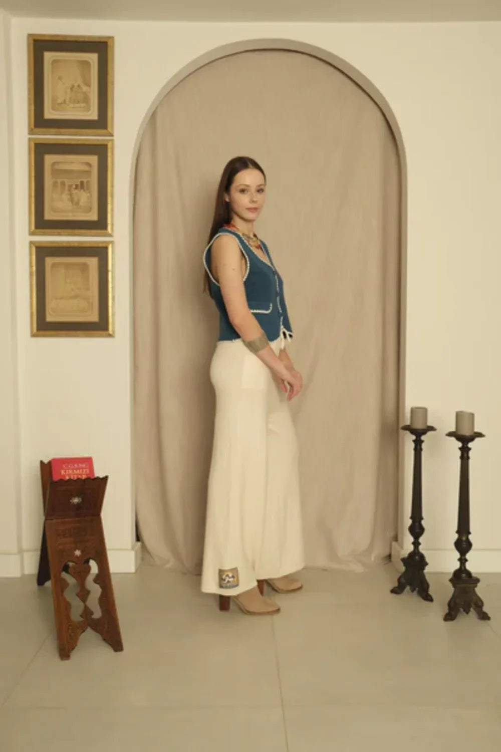 Le-Monade Dreams-Triko Ekru Pantolon-Pantolon-4-roqelvaxirum.shop