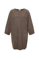 Le-Monade Dreams-Triko Haki Kısa Elbise-Elbise-1-roqelvaxirum.shop