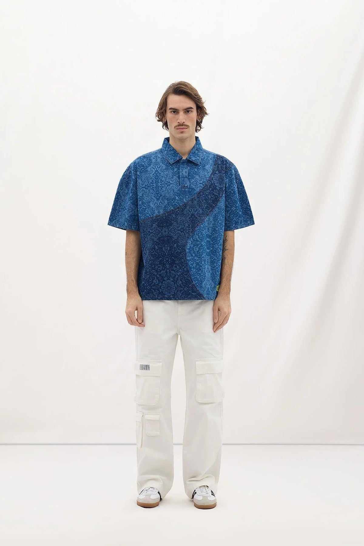 Les Benjamins-Denim Polo Tee 001-T-Shirts-3-roqelvaxirum.shop