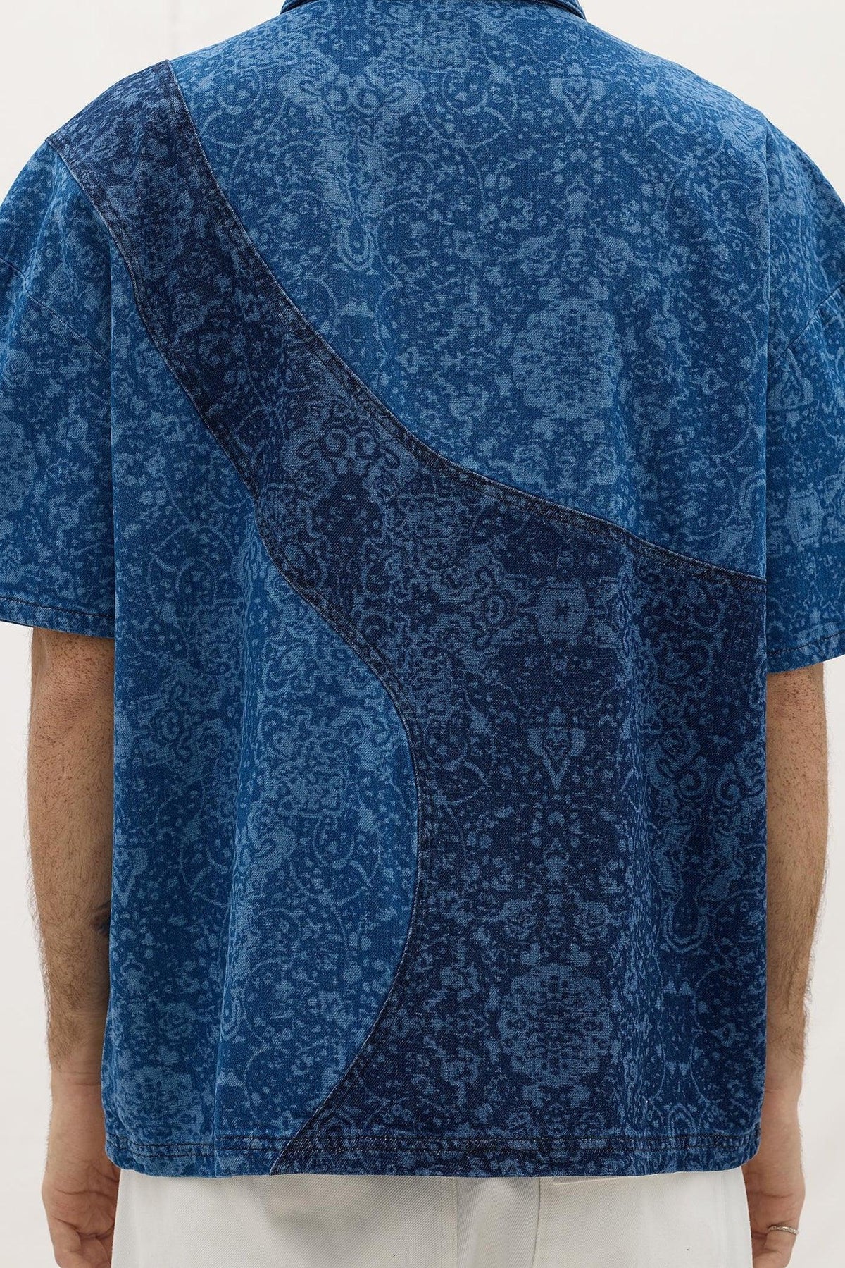 Les Benjamins-Denim Polo Tee 001-T-Shirts-6-roqelvaxirum.shop