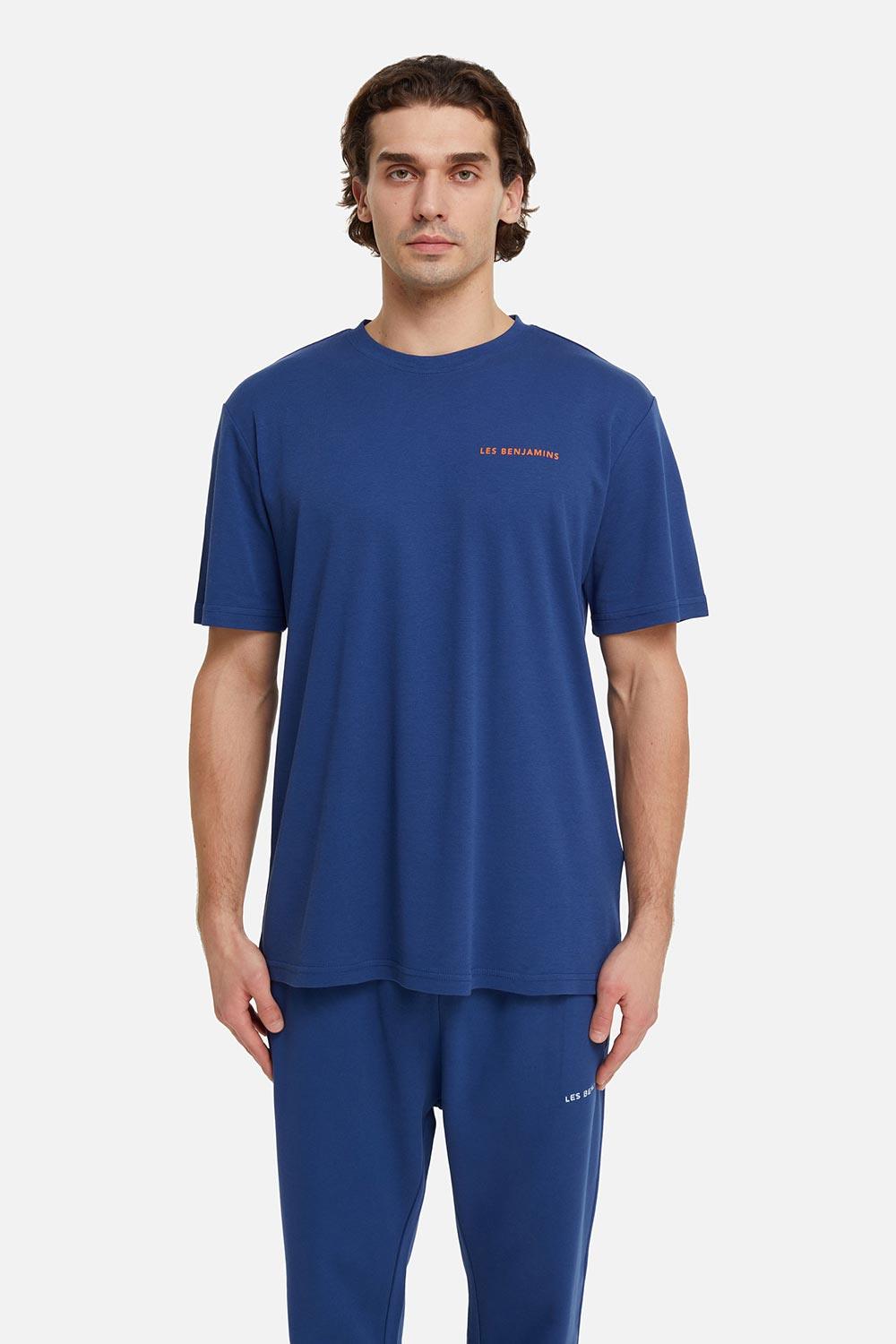 Les Benjamins-Short Sleeve Tee 007 - Navy-T-Shirts-1-roqelvaxirum.shop