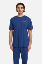Les Benjamins-Short Sleeve Tee 007 - Navy-T-Shirts-1-roqelvaxirum.shop