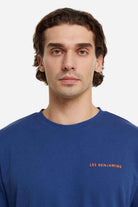 Les Benjamins-Short Sleeve Tee 007 - Navy-T-Shirts-4-roqelvaxirum.shop