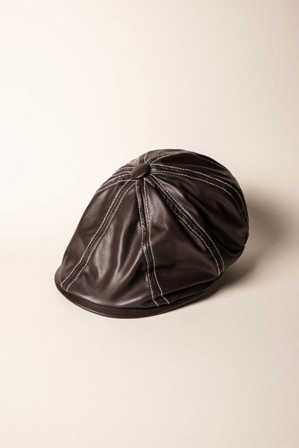 Les Merimes-Brown Flat Cap-Şapka-1-roqelvaxirum.shop