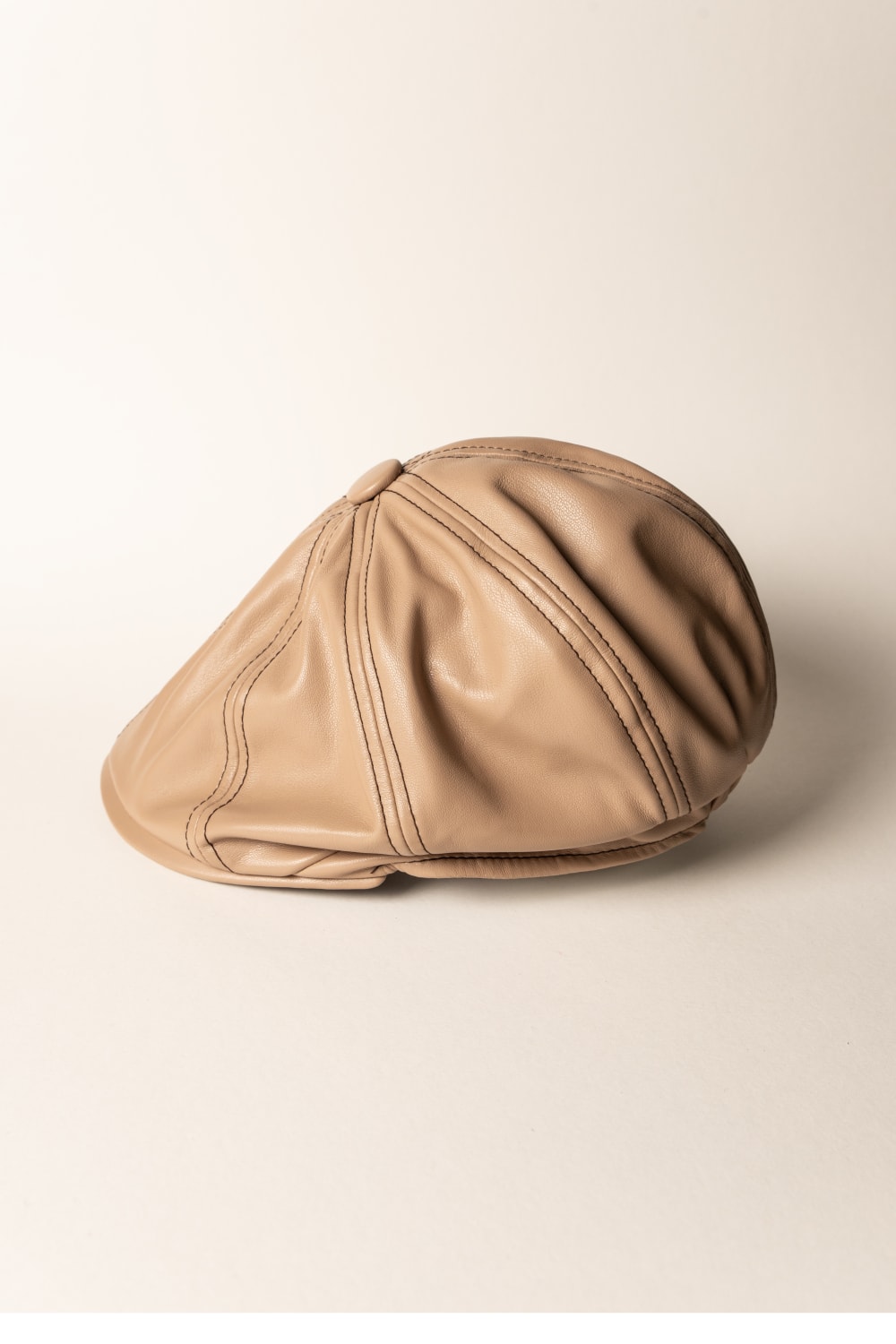 Les Merimes-Cream Flat Cap-Şapka-3-roqelvaxirum.shop
