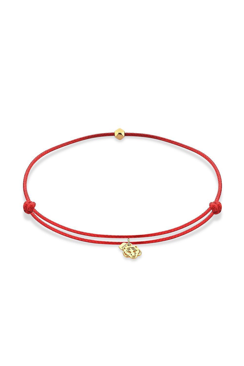 Les Tigres-14 Ayar Altın Kırmızı Bileklik-Bileklik-2-roqelvaxirum.shop
