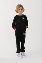 Let's Be Friends-Jogger Pantolon - Siyah-Eşofman-4-roqelvaxirum.shop