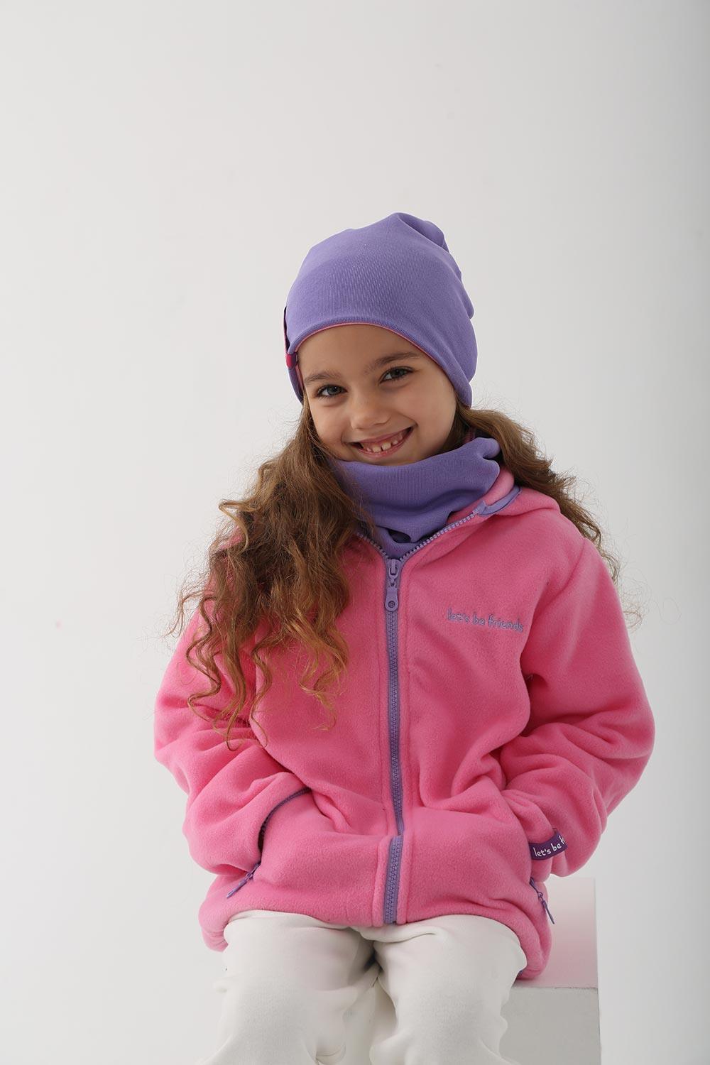 Let's Be Friends-Polar Zipli Hoodie - Pembe-Sweatshirts & Hoodies-1-roqelvaxirum.shop