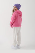 Let's Be Friends-Polar Zipli Hoodie - Pembe-Sweatshirts & Hoodies-5-roqelvaxirum.shop