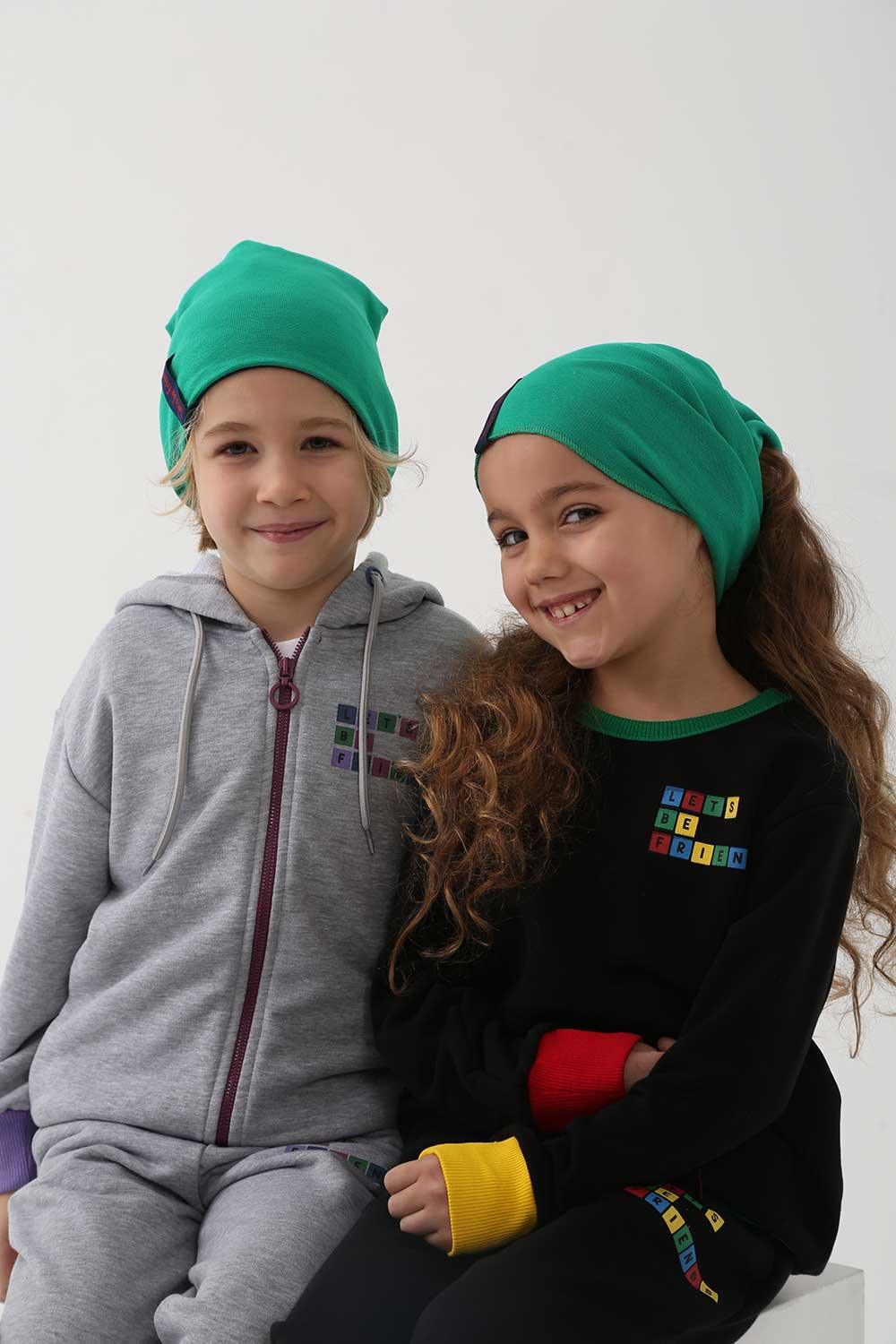 Let's Be Friends-Sweatshirt - Siyah-Sweatshirts & Hoodies-3-roqelvaxirum.shop