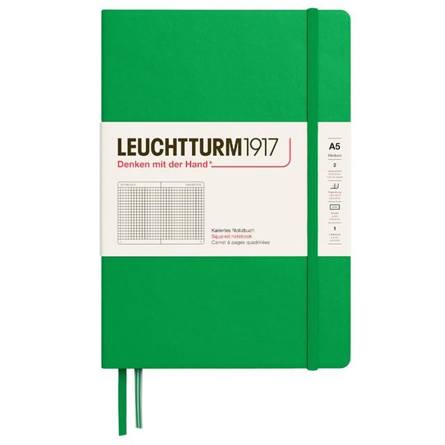 Leuchtturm 1917-2025 Colors Orta Boy (A5), Sert Kapak, 251 Sayfa, Kareli Defter Spring Leaf 372195-Defter-1-roqelvaxirum.shop