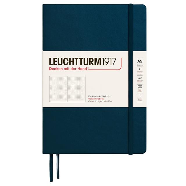 Leuchtturm 1917-2025 Colors Orta Boy (A5), Sert Kapak, 251 Sayfa, Noktalı Defter Deep Sea 372189-Defter-1-roqelvaxirum.shop