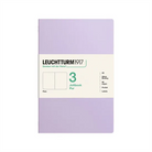 Leuchtturm1917 Jottbook Pur A5 80 Numaralandırılmış Sayfa Düz 3'Lü Paket Defter Lilac 400687
