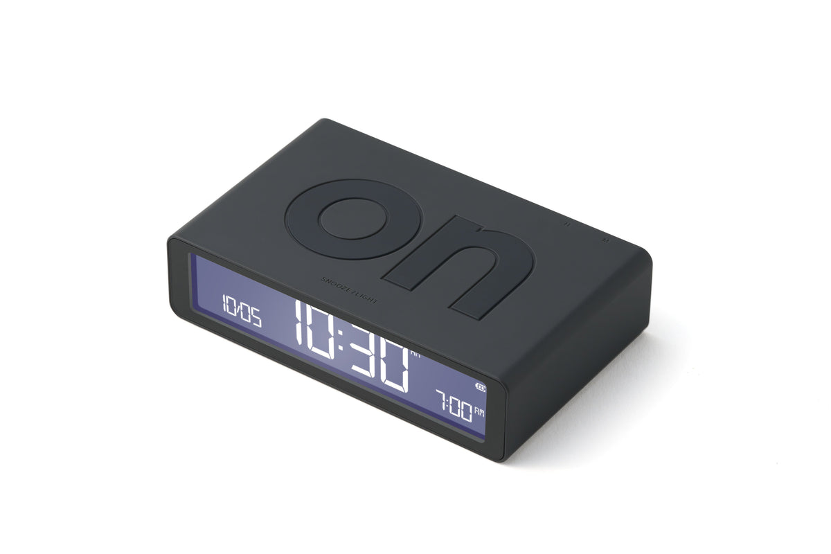 Lexon-Lexon Flip Klasik Şarj Edilebilir Alarm Saat Koyu Gri-Alarm Saatler-1-roqelvaxirum.shop