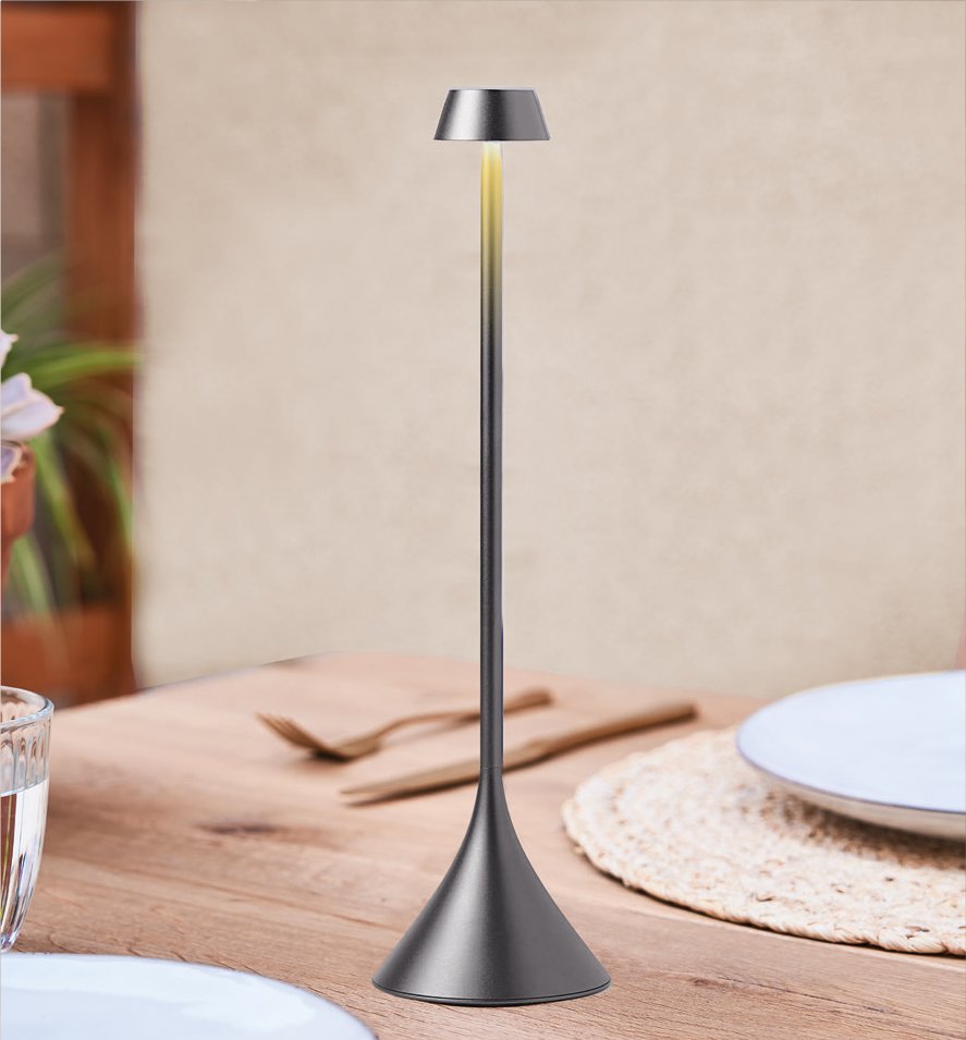 Lexon-Steli Shade Led Masa Lambası Metalik Gri-Masa Lambası-14-roqelvaxirum.shop