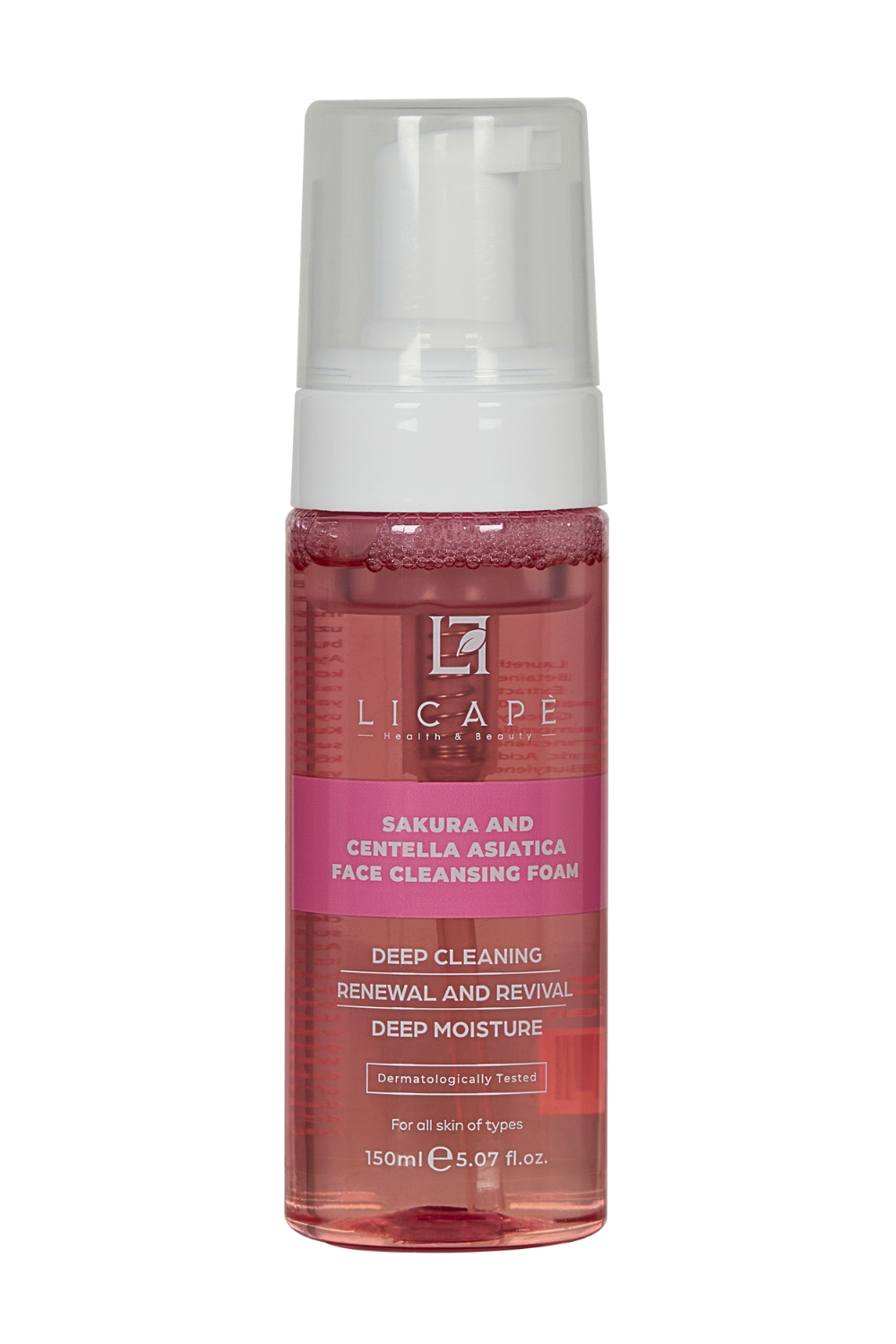 Licape-Sakura Ve Centella Asitica Yüz Temizleme Köpüğü 150ml-Yüz Temizleme Köpüğü-1-roqelvaxirum.shop