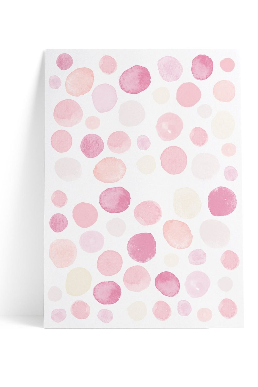 Lil'Gaea-Suluboya Puantiye Pembe Limonata Duvar Etiketi-Duvar Dekorları-1-roqelvaxirum.shop