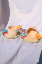 Lily & Loly Ceramics-Renkli Magic Mushrooms Mantarlı Türk Kahvesi Fincan Seti 2'li-Bardak-1-roqelvaxirum.shop