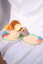 Lily & Loly Ceramics-Renkli Magic Mushrooms Mantarlı Türk Kahvesi Fincan Seti 2'li-Bardak-4-roqelvaxirum.shop