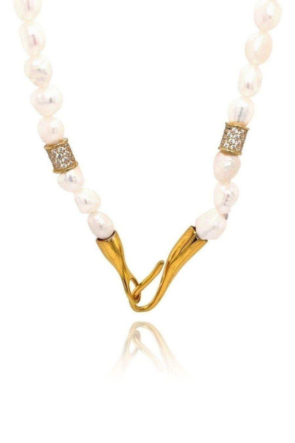 Linya Jewellery-Bayem Taşlı İnci Kolye-Kolye-1-roqelvaxirum.shop
